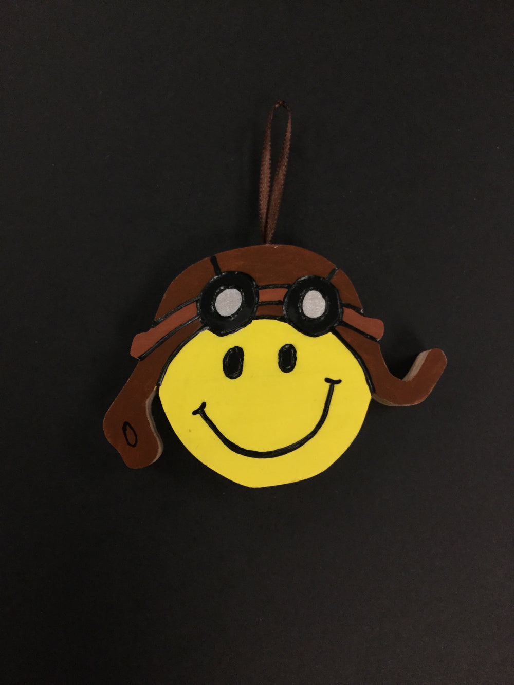 Smiley Face Aviator Ornament