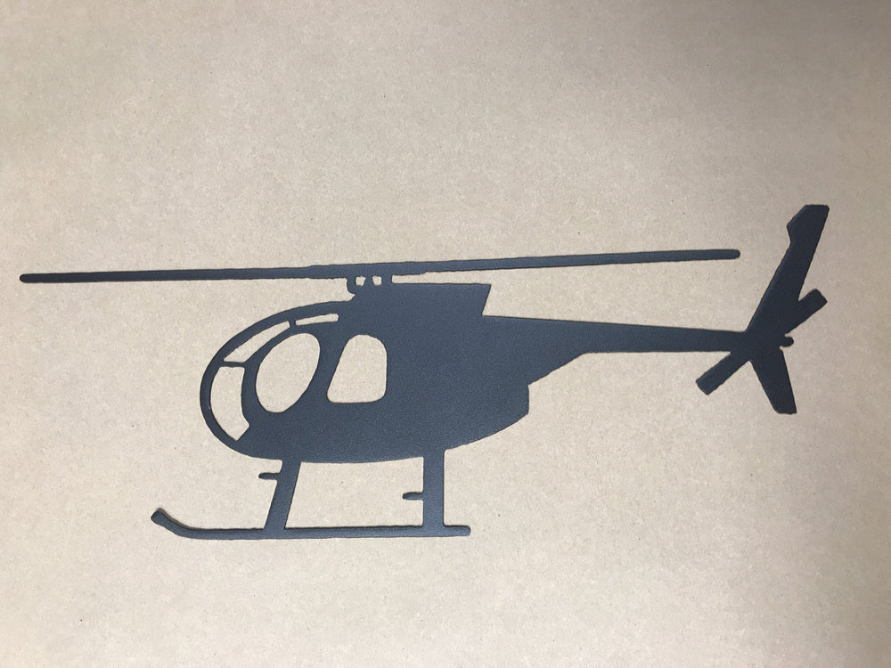 OH-6 Cayuse Helicopter Wall Art - Metal