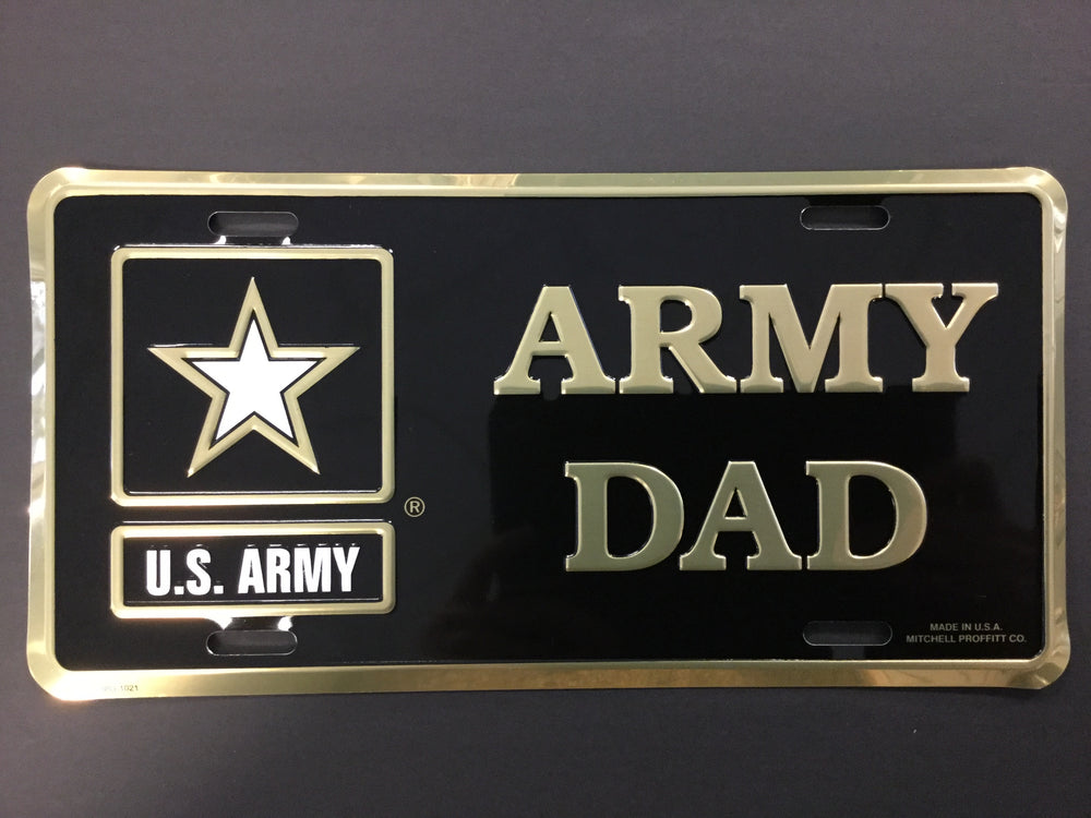 US Army with Star/Army Dad - License Plate
