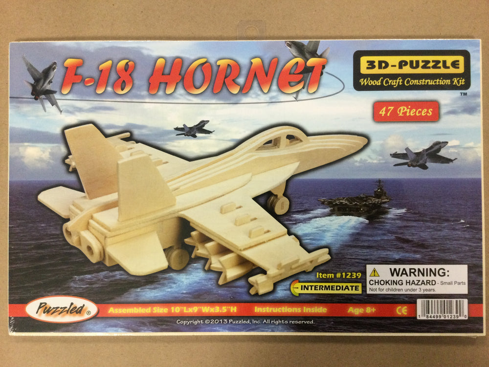 F-18 Hornet Wooden 3D Puzzle