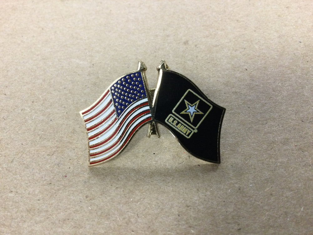 US Flag and US Army Flag Lapel Pin