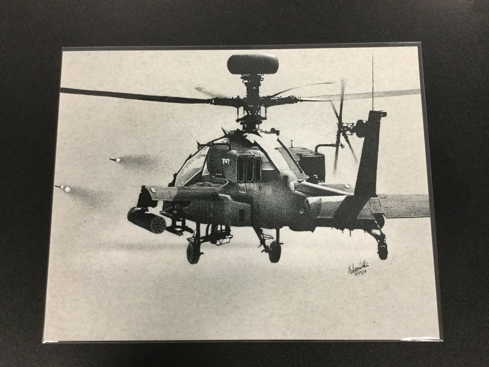 AH-64 Apache Rocket Print by Manuel Ledezma Vera