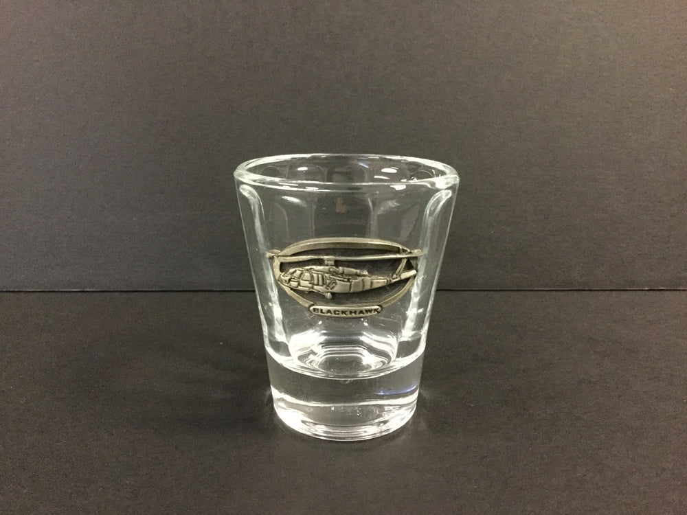 UH-60 Black Hawk Pewter Emblem Shot Glass