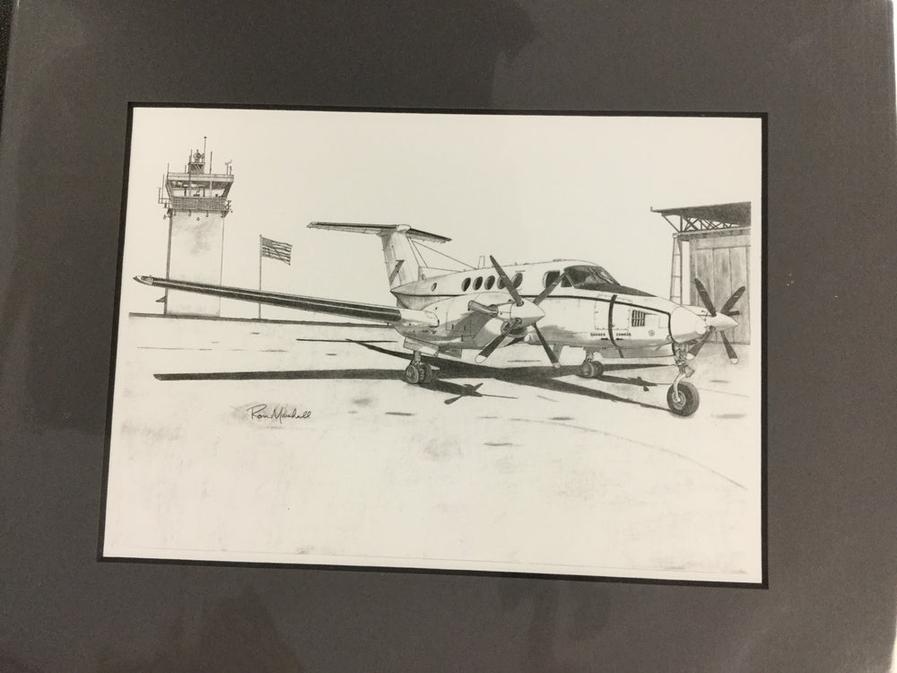 C-12 Airplane Print by Ron Marshall