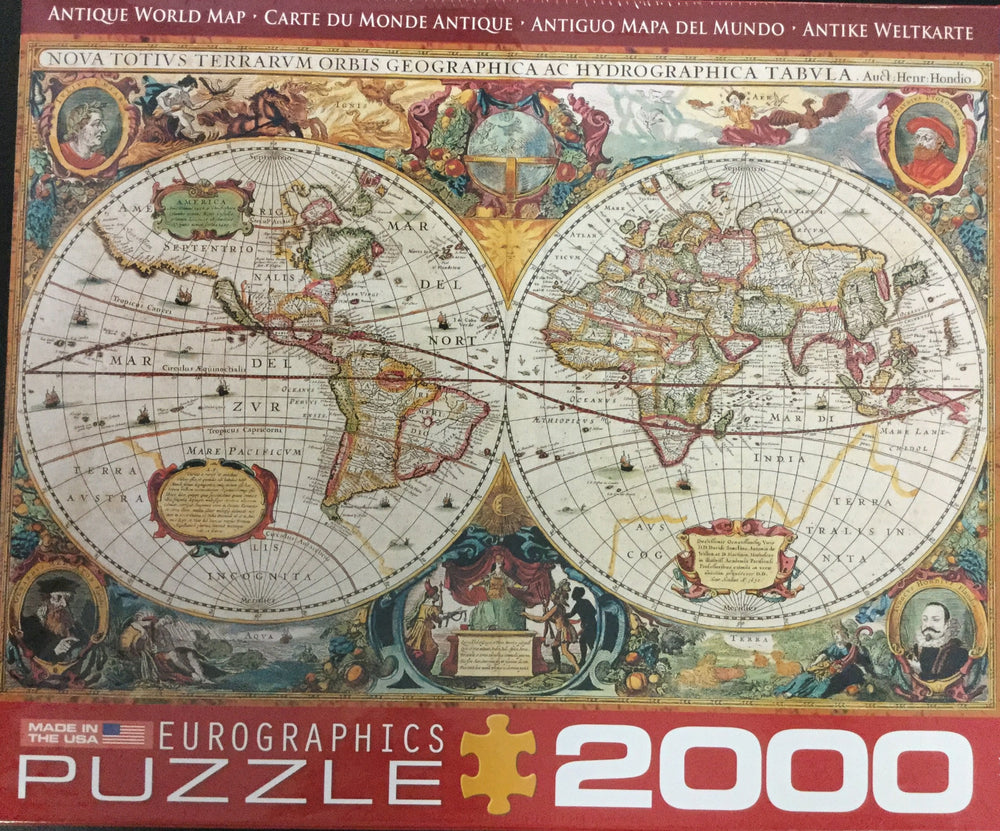 Antique World Map Jigsaw Puzzle - 2000 piece