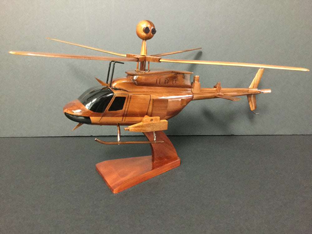 OH-58D Kiowa Warrior Mahogany Wood Model