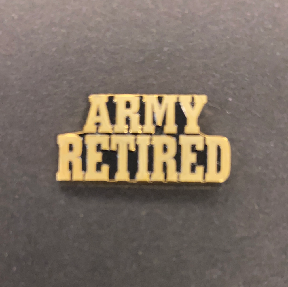 Army Retired Lapel Pin