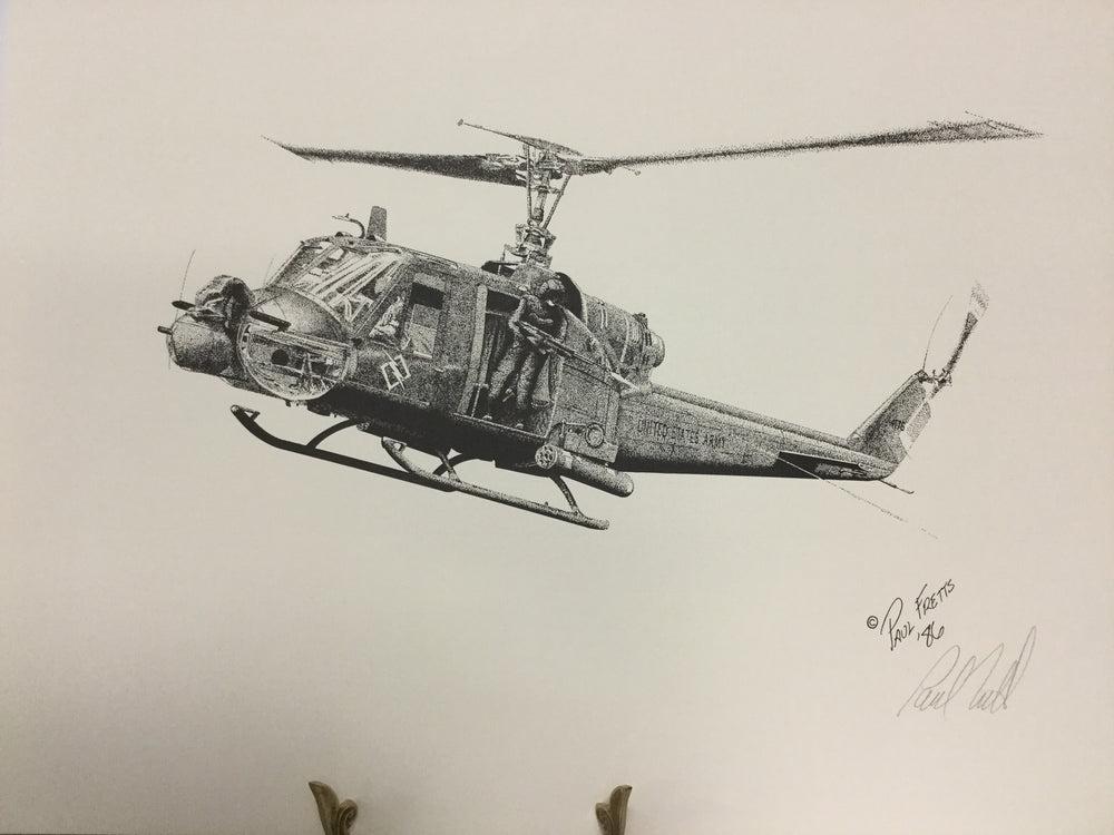 UH-1 Huey With Shooter by Paul Fretts