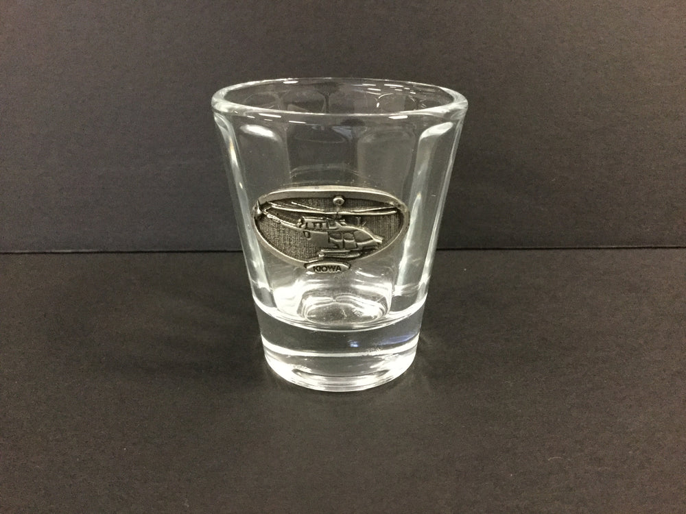 OH-58 Kiowa Warrior Pewter Emblem Shot Glass