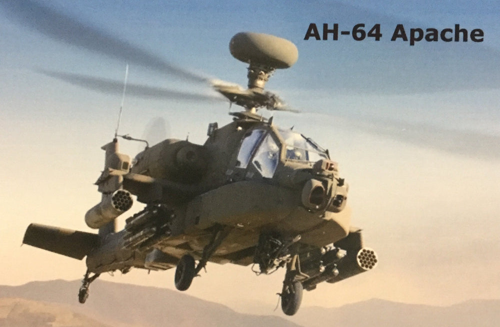 AH-64 Apache Helicopter Postcard