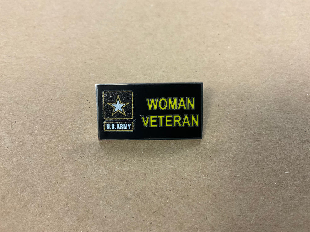 US Army Woman Veteran Lapel Pin