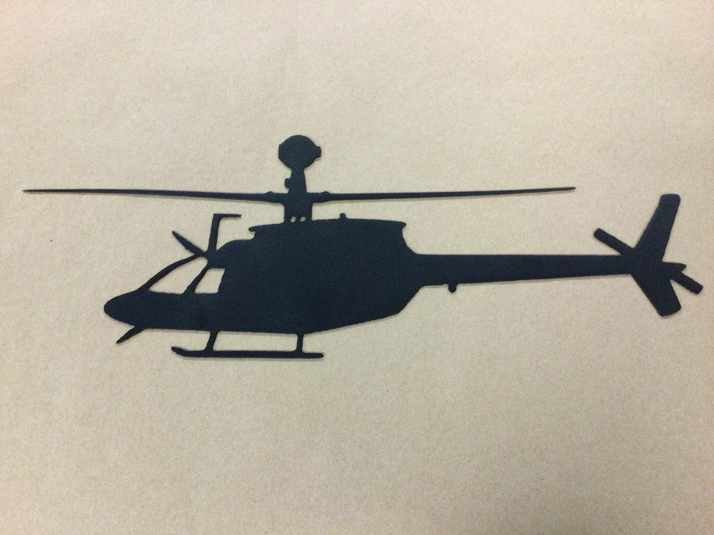 OH-58D Kiowa Warrior Helicopter Metal Wall Art