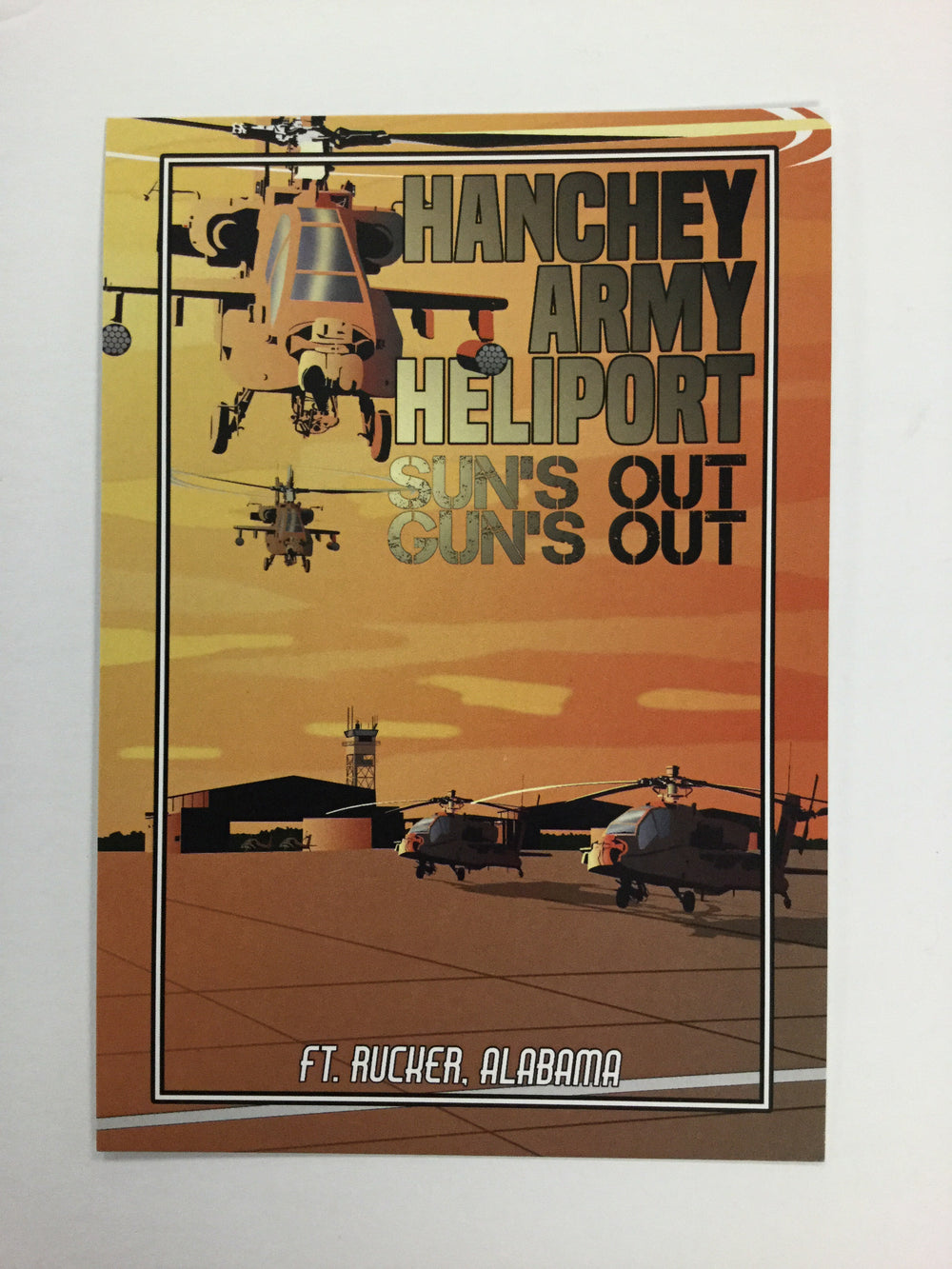 Hanchey Airfield Post Card-art by Matthew Isely