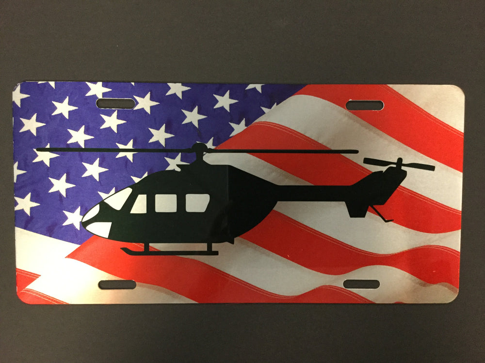 UH-72 Lakota License Plate with Flag (Color)