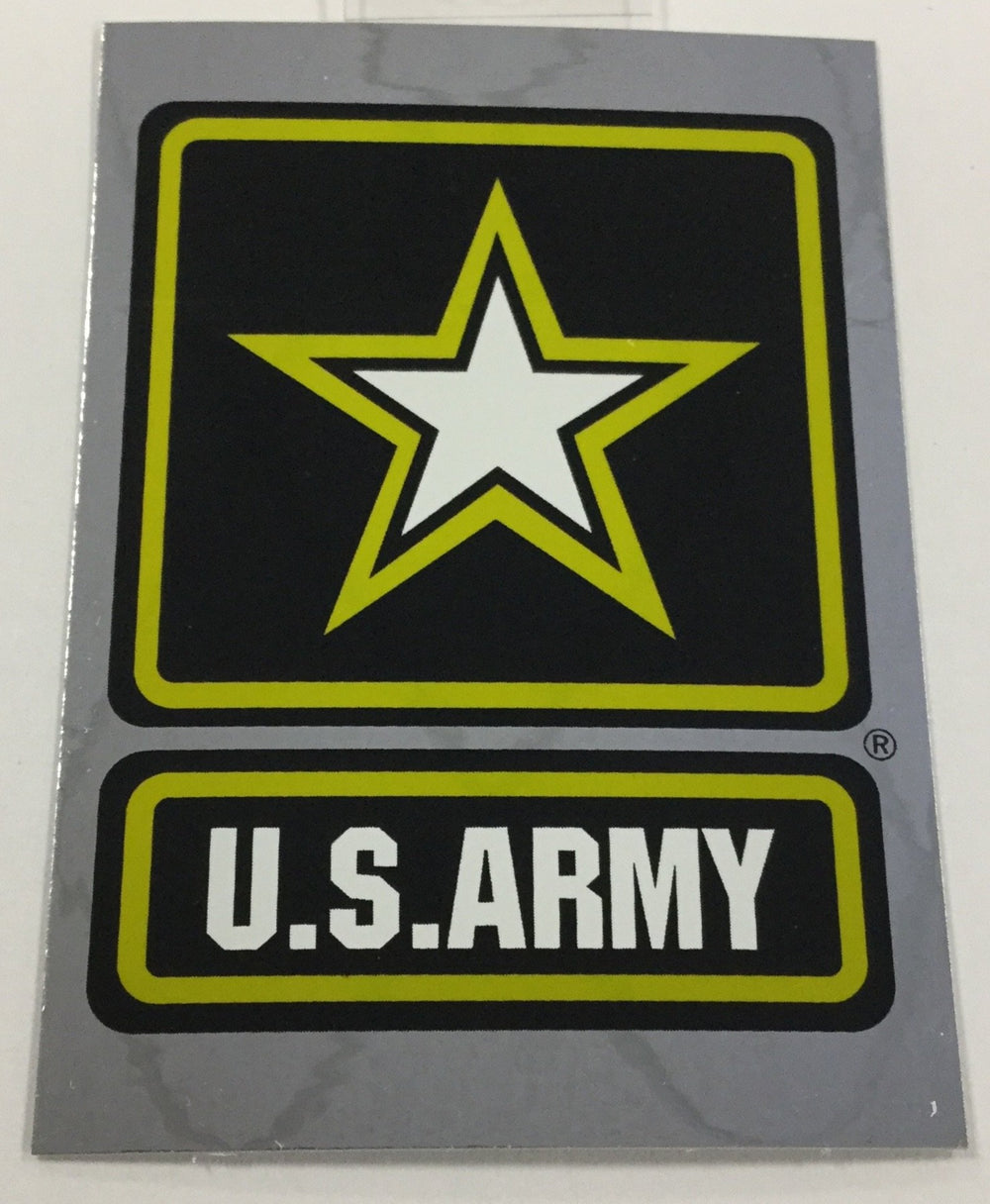 Army Star Logo Decal - chrome background