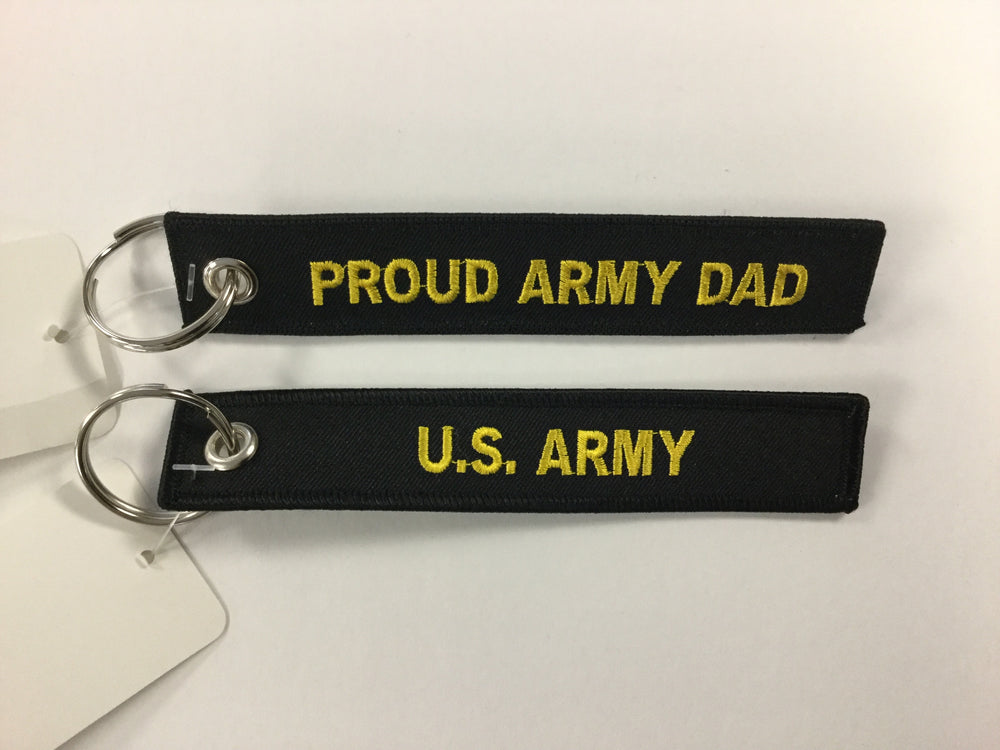 Proud Army Dad/US Army Keychain