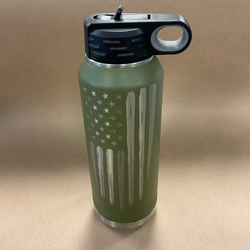 
                  
                    32oz Water Bottle with etched Flag
                  
                