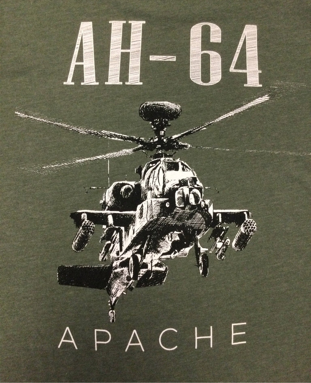 AH-64 Apache Helicopter Sketch2 T-Shirt