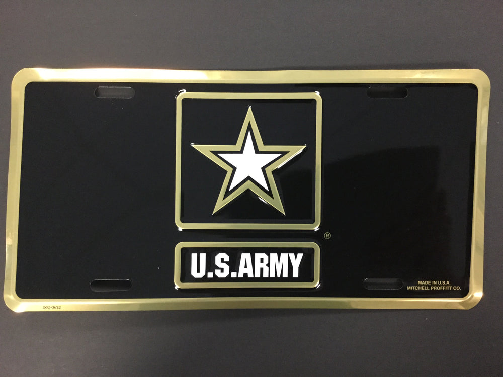 US Army Star Logo - License Plate