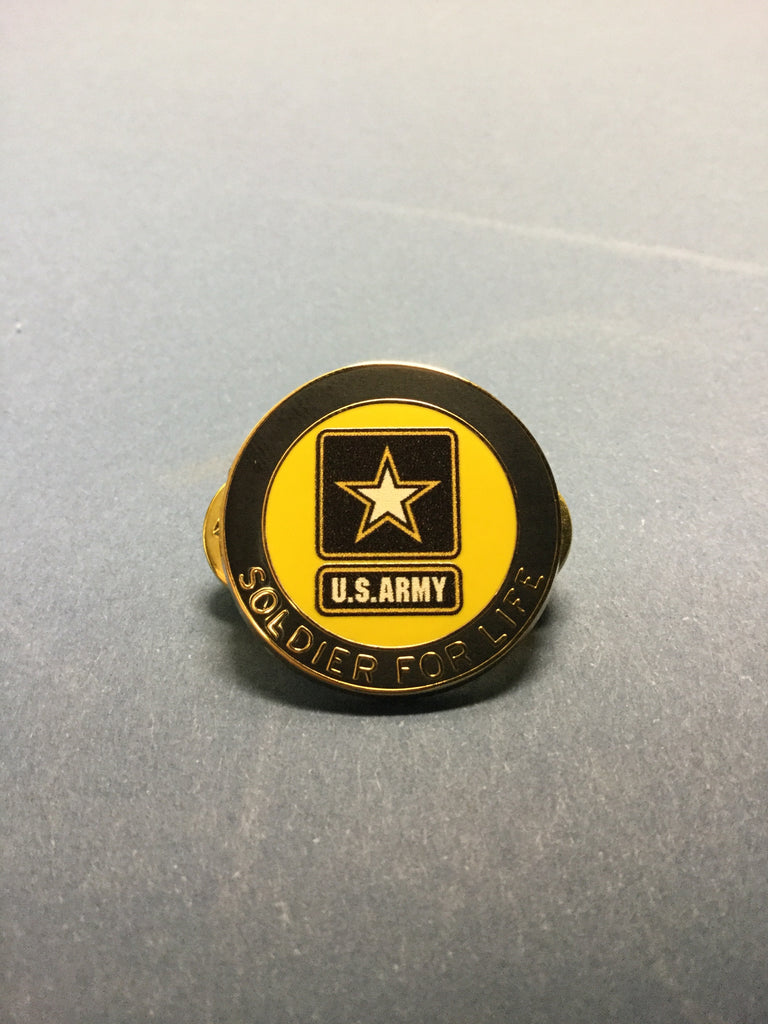 US Army Soldier For Life Logo Pin – Aviation Museum Gift Shop