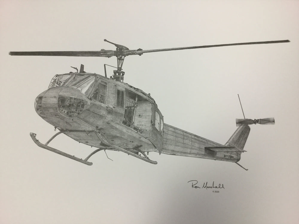 UH-1 Huey Print by Ronald Marshall