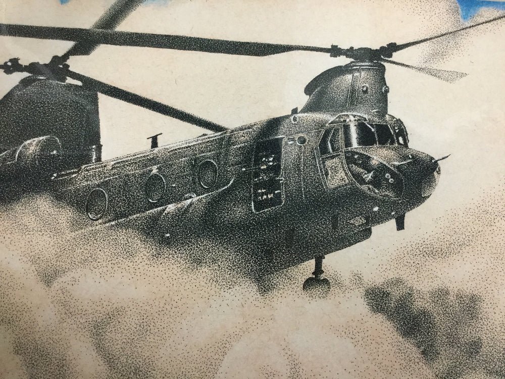 CH-47 Chinook Helicopter Print by Manuel Vera