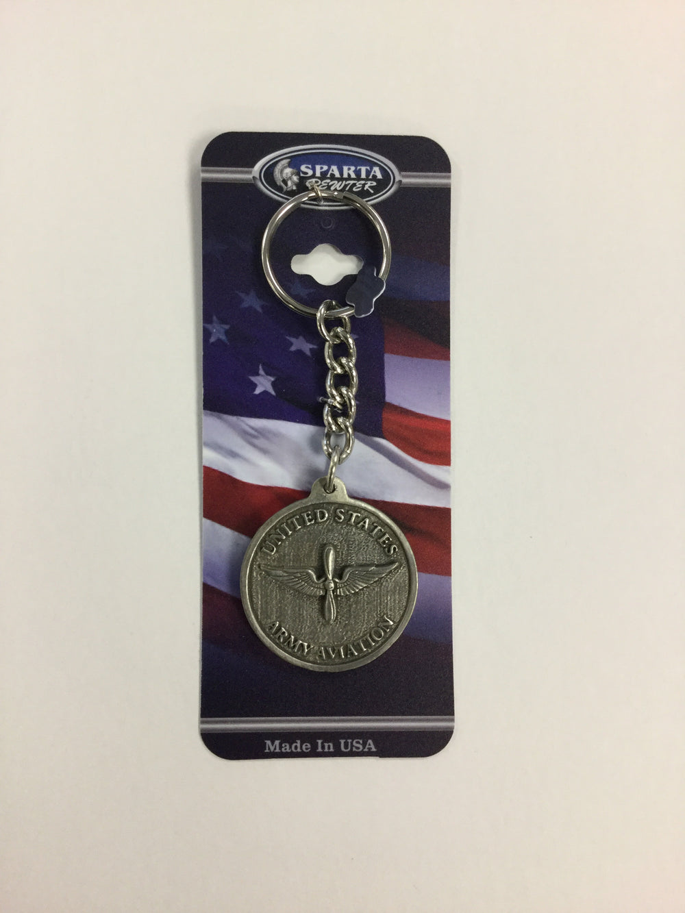 US Army Aviation Branch Pewter Keychain