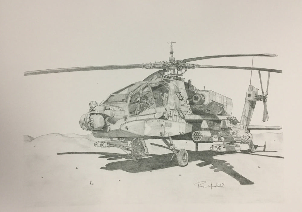 AH-64A Apache Print by Ron Marshall
