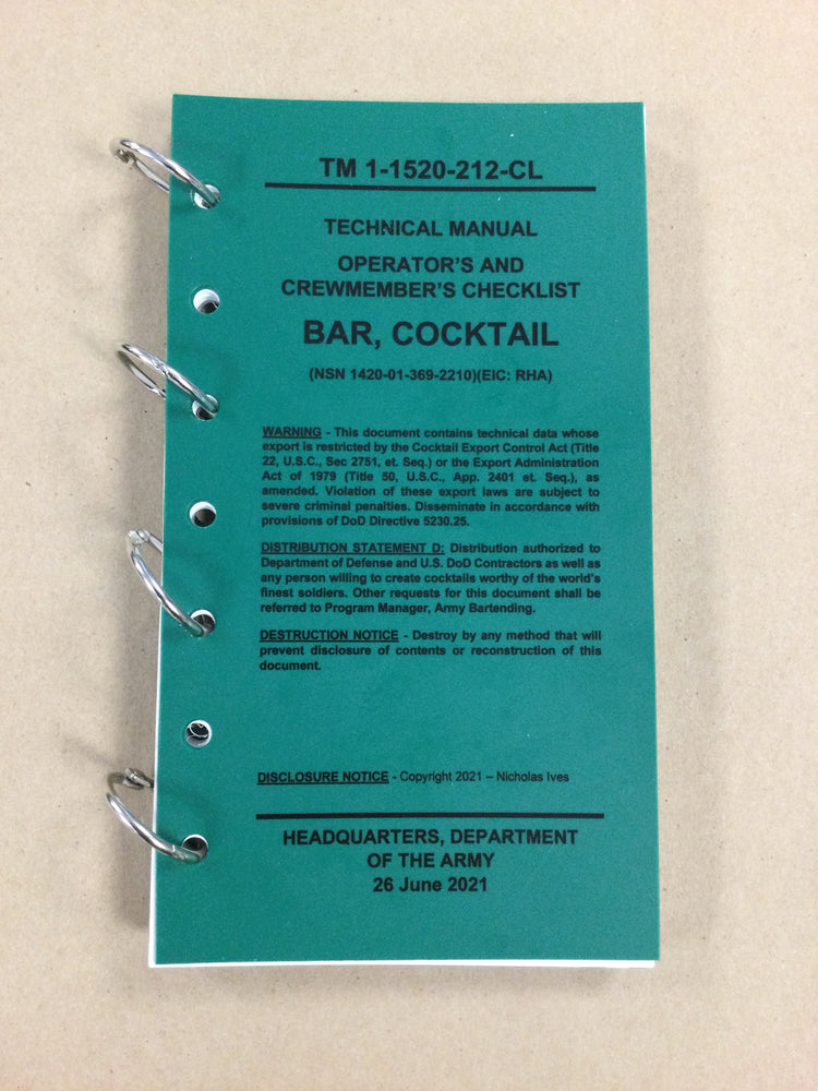 
                  
                    Army Cocktail Checklist
                  
                