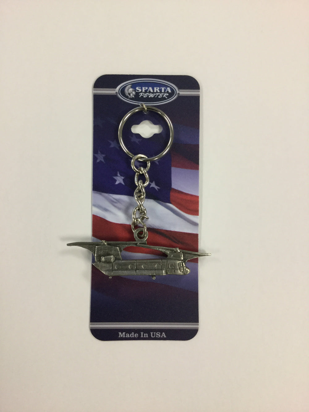 CH-47 Chinook Helicopter Pewter Keychain
