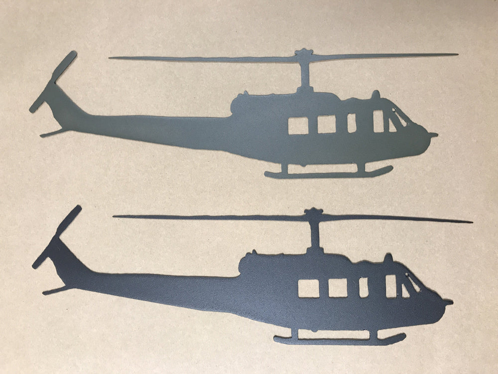 UH-1 Huey Helicopter Silhouette - Metal