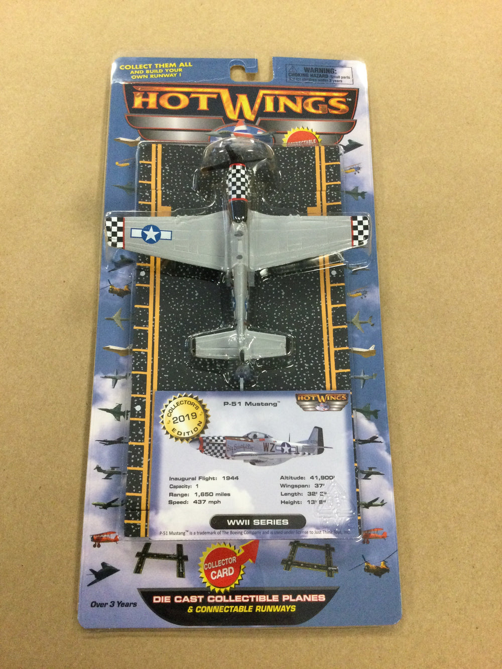 Hot Wings P-51 Mustang Airplane with runway