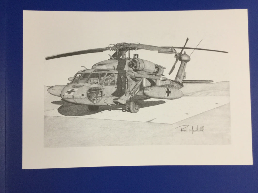 UH-60 Medevac Print by Ron Marshall