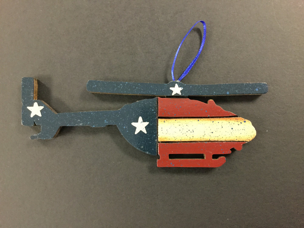 UH-72 Lakota Wooden Americana Ornament