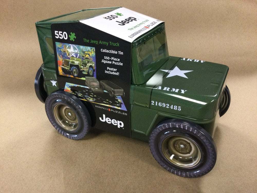 Military Jeep Tin Jigsaw Puzzle - 550 pc