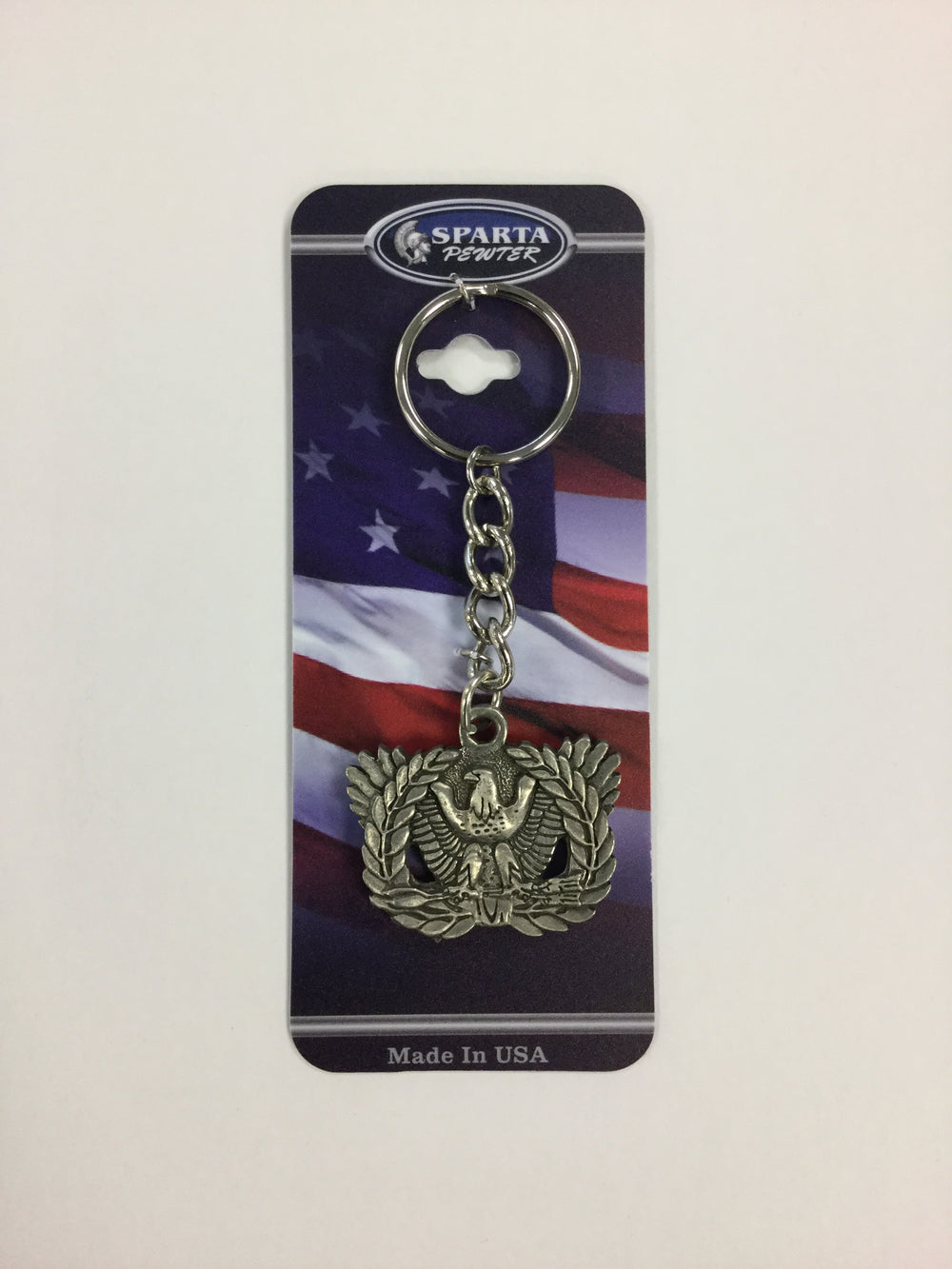 Warrant Officer Crest Pewter Keychain