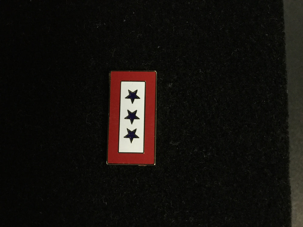 Three-Star Service Ribbon Lapel Pin